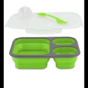 Smart Planet EC-34 Large 3-Compartment Eco Silicone Collapsible Meal Kit